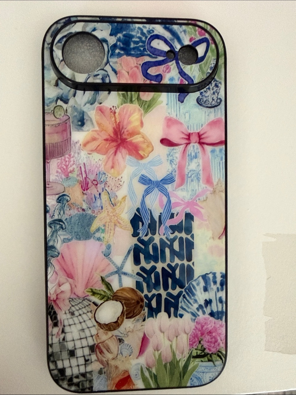 Floral & Bow Patterned Phone Case - Pastel Multicolor iPhone 17 Air